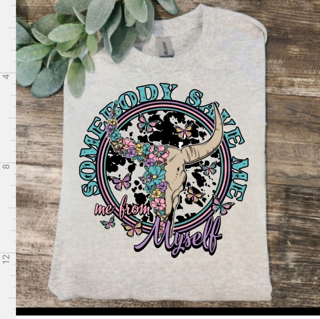 Jelly Roll Shirt Save Me Cute Popular Trending Bull Skull Floral